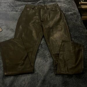 XOXO soft black leather pants